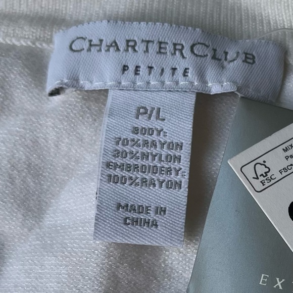NWT Charter Club Embroidered Butterfly Cardigan, Size PL - Picture 12 of 12